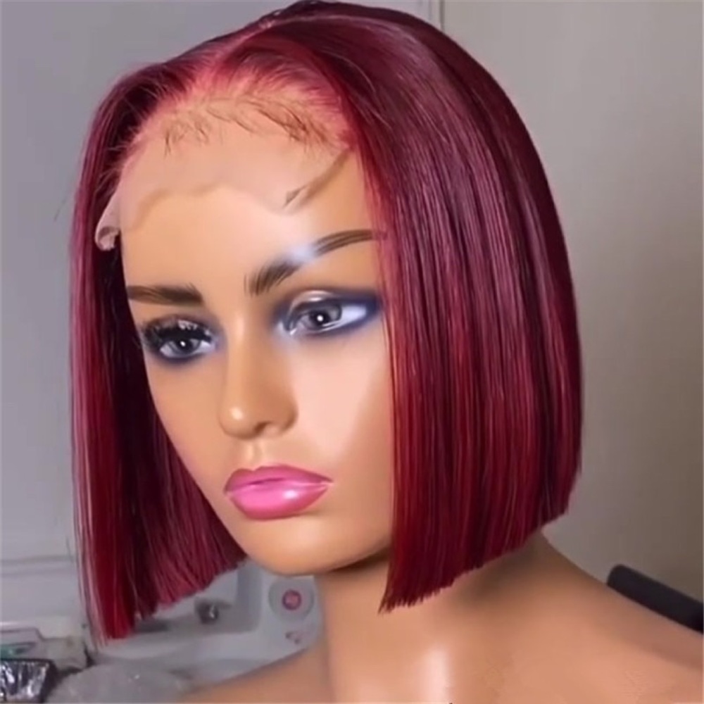 Burg. Human hair bob